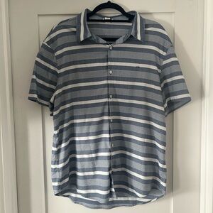 Calvin Klein Men's Blue Striped Button Down